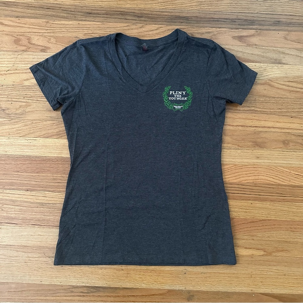 Russian River Brewing Company Women’s Shirt
Grey V-Neck Pliny The Younger